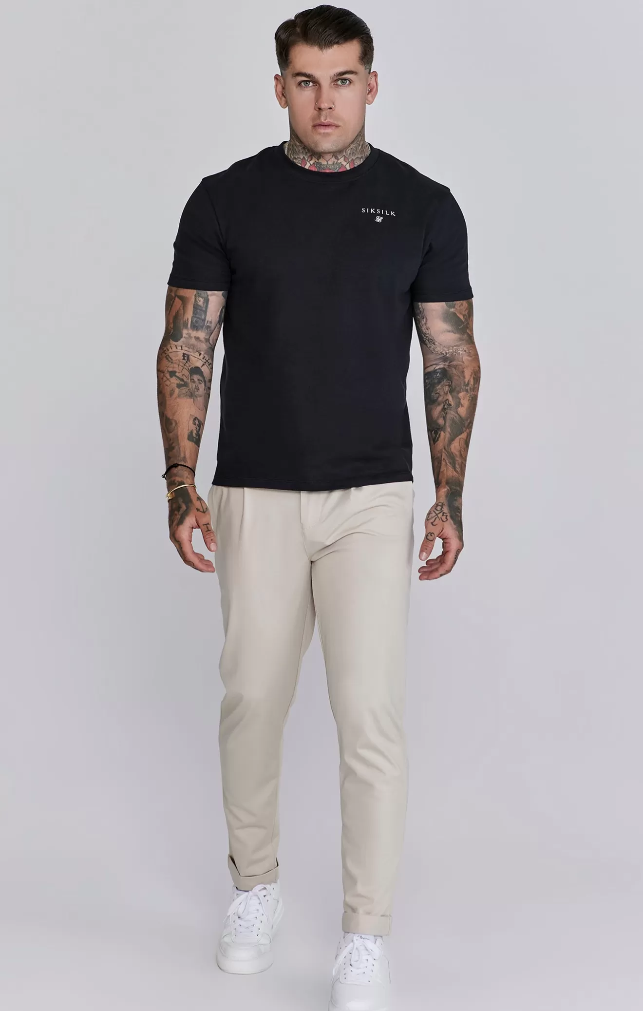 SikSilk Trousers^Beige Smart Chinos