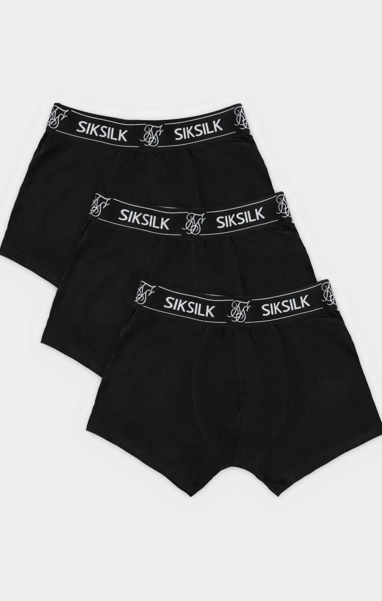 SikSilk Underwear^Black 3 Pack Boxer Short