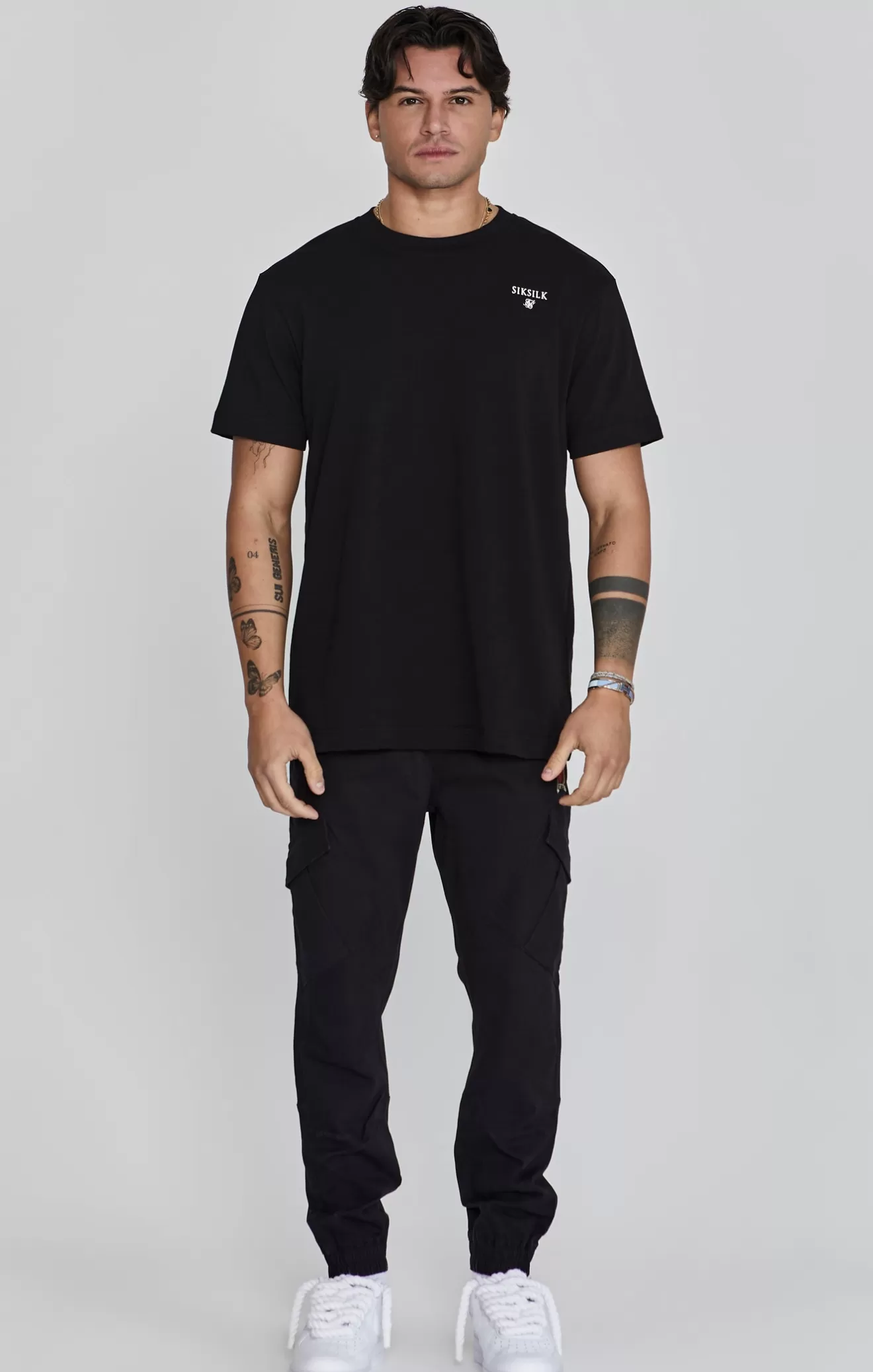 SikSilk Trousers^Black Cargo Pants