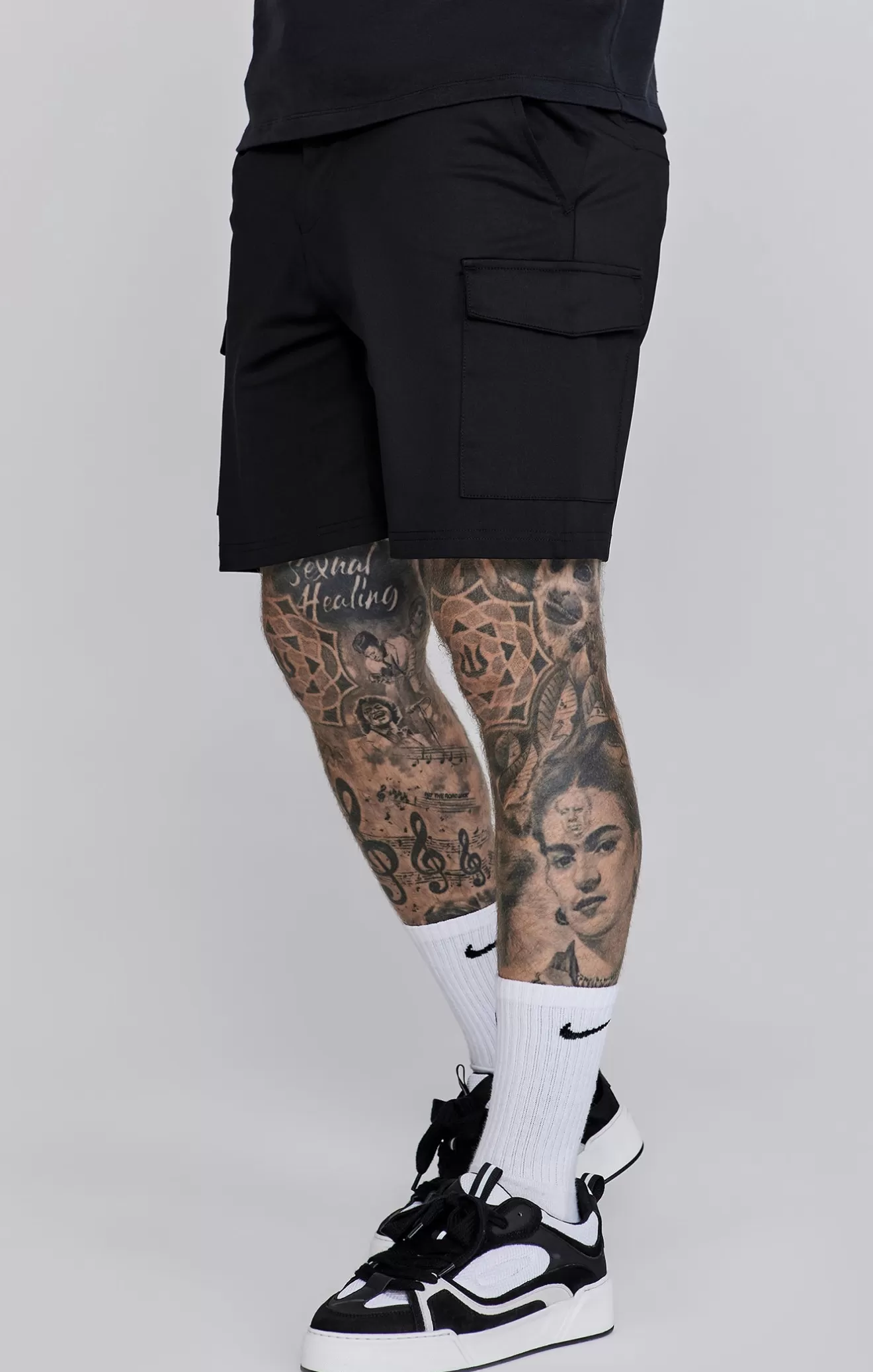 SikSilk Shorts^Black Cargo Shorts