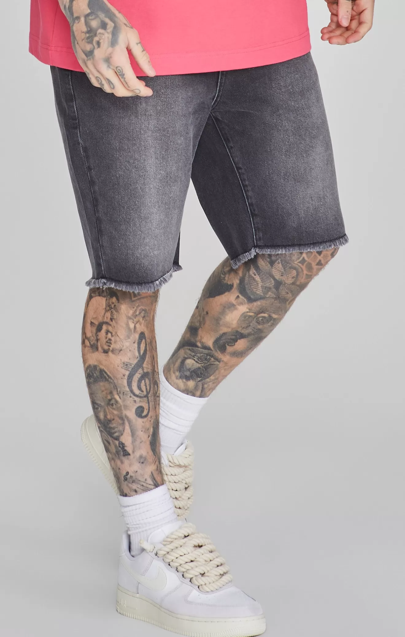 SikSilk Shorts^Black Denim Shorts