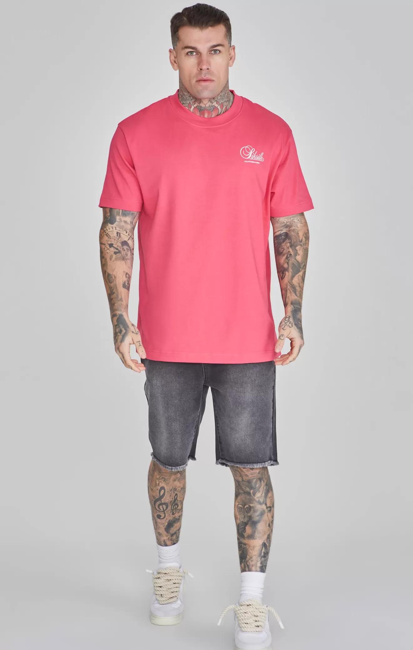 SikSilk Shorts^Black Denim Shorts