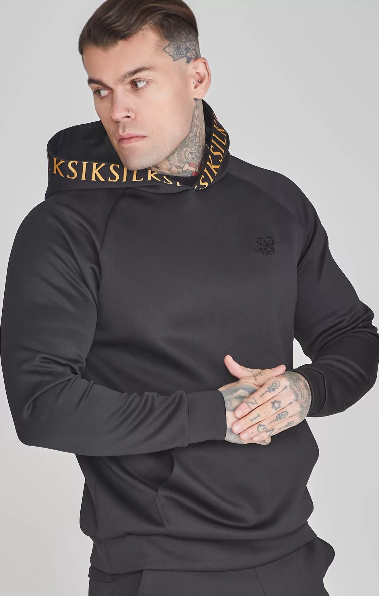 SikSilk Hoodies^Black Dynamic Hoodie