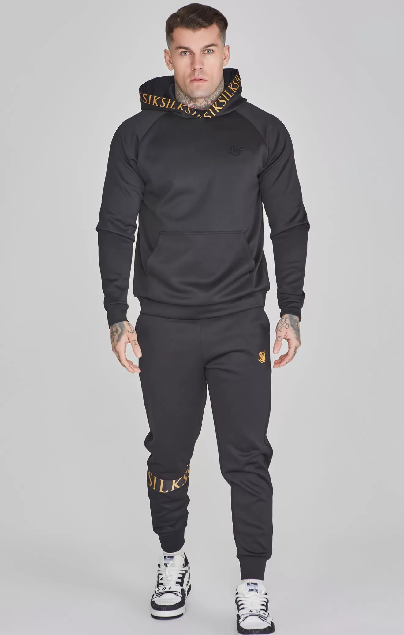 SikSilk Hoodies^Black Dynamic Hoodie