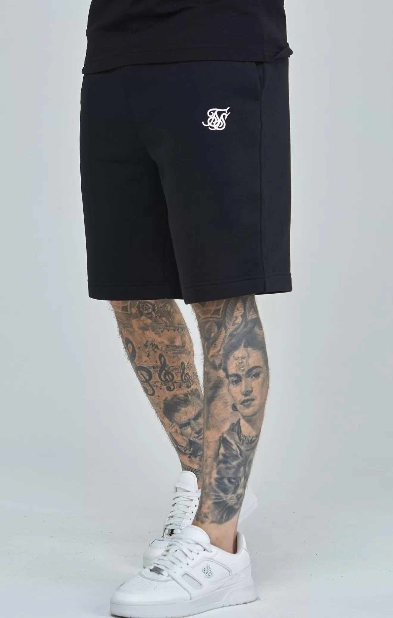 SikSilk Shorts^Black Essential Fleece Short