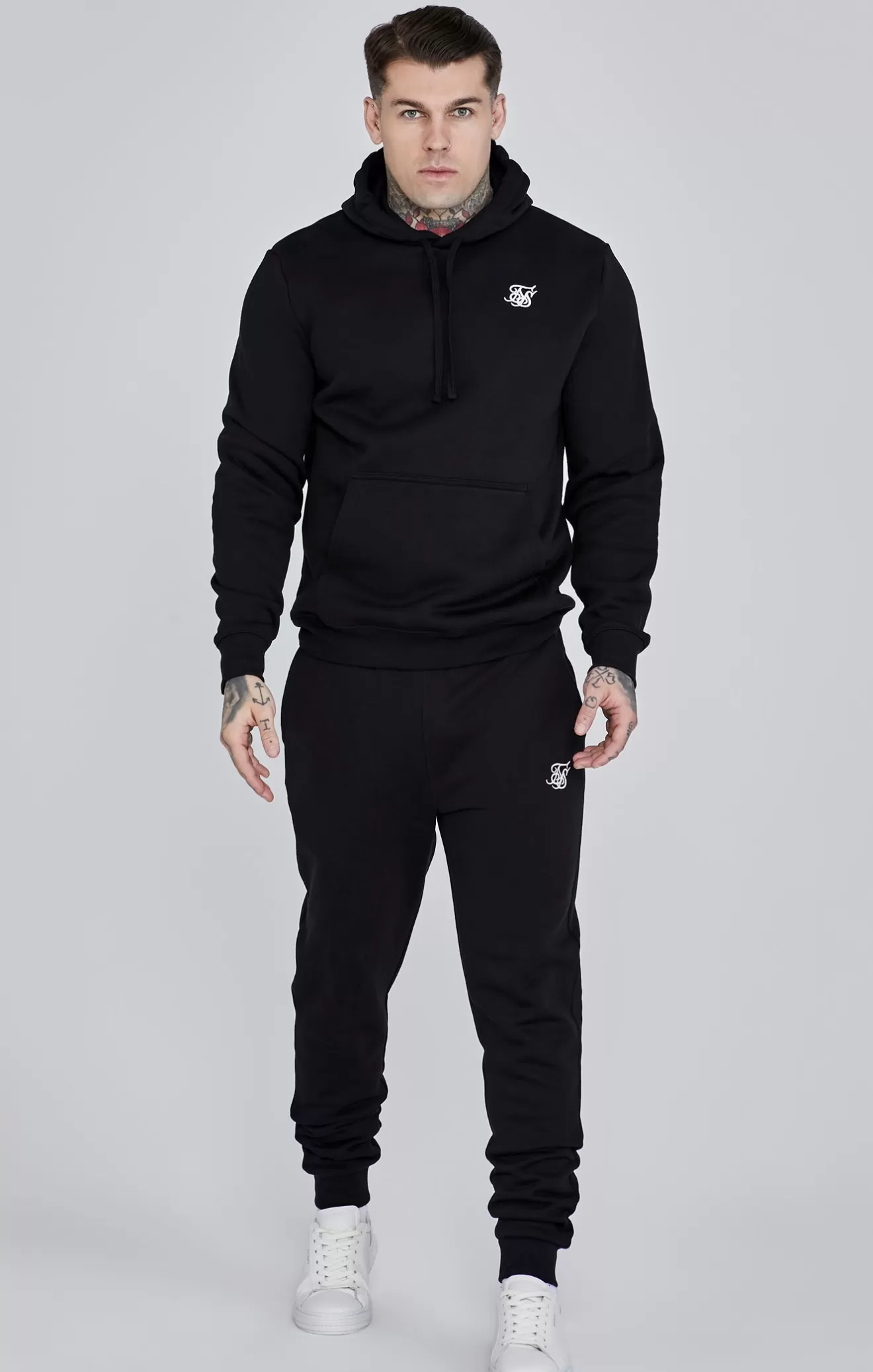 SikSilk Hoodies^Black Essential Overhead Hoodie