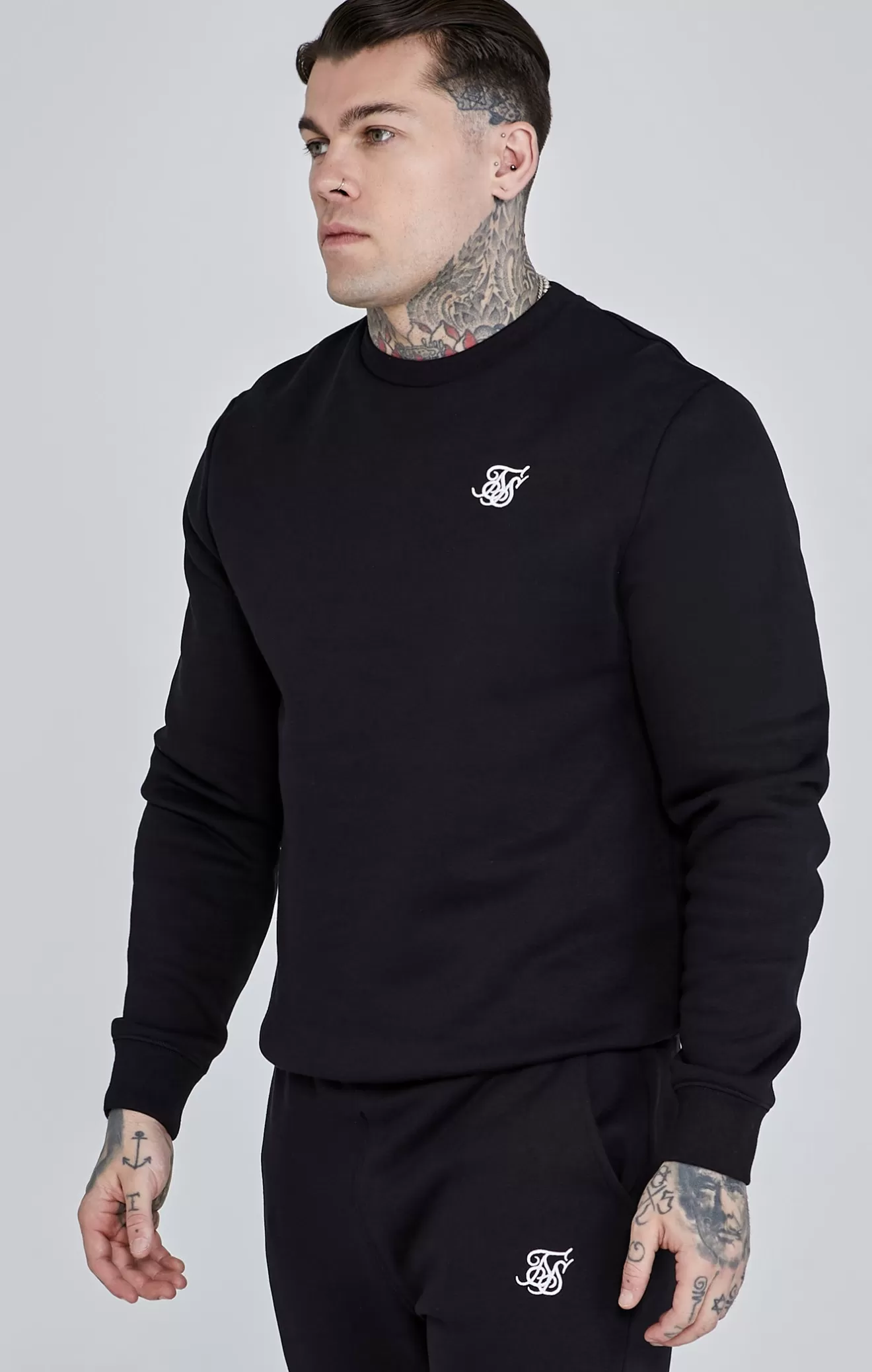 SikSilk Hoodies^Black Essential Sweatshirt