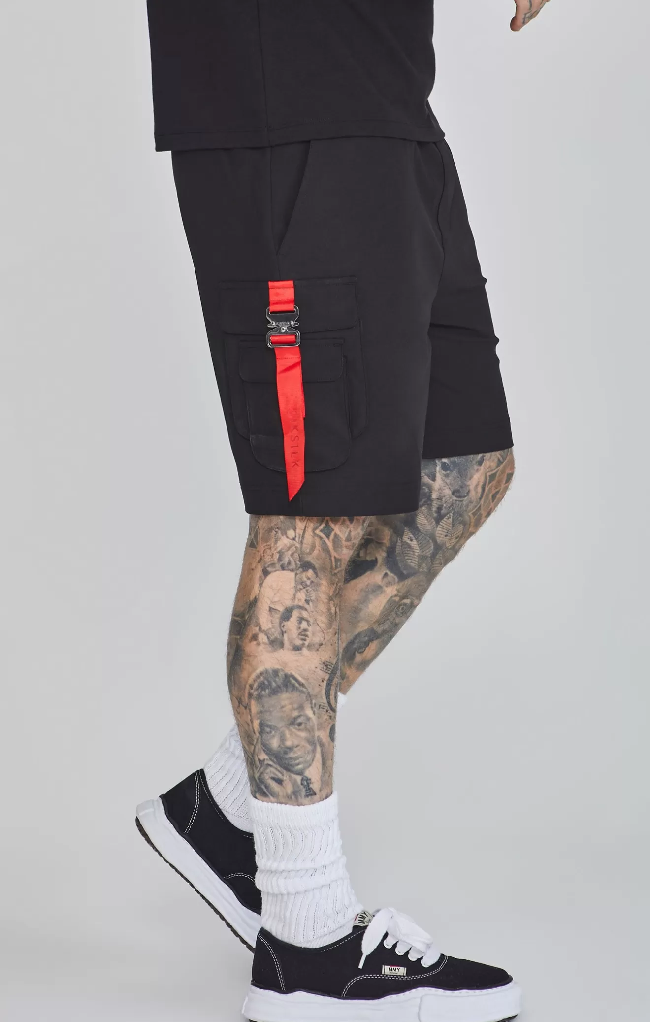 SikSilk Shorts^Black Flight Cargo Shorts