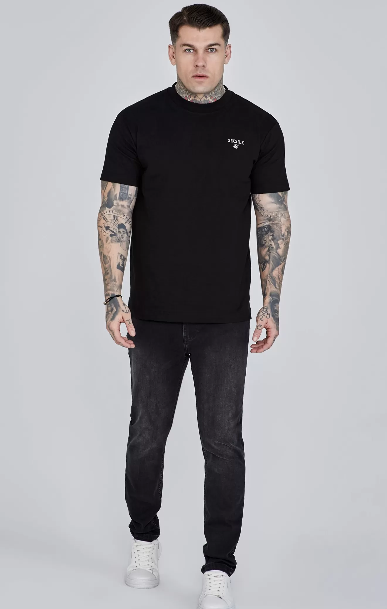 SikSilk Jeans^Black Slim Fit Jeans