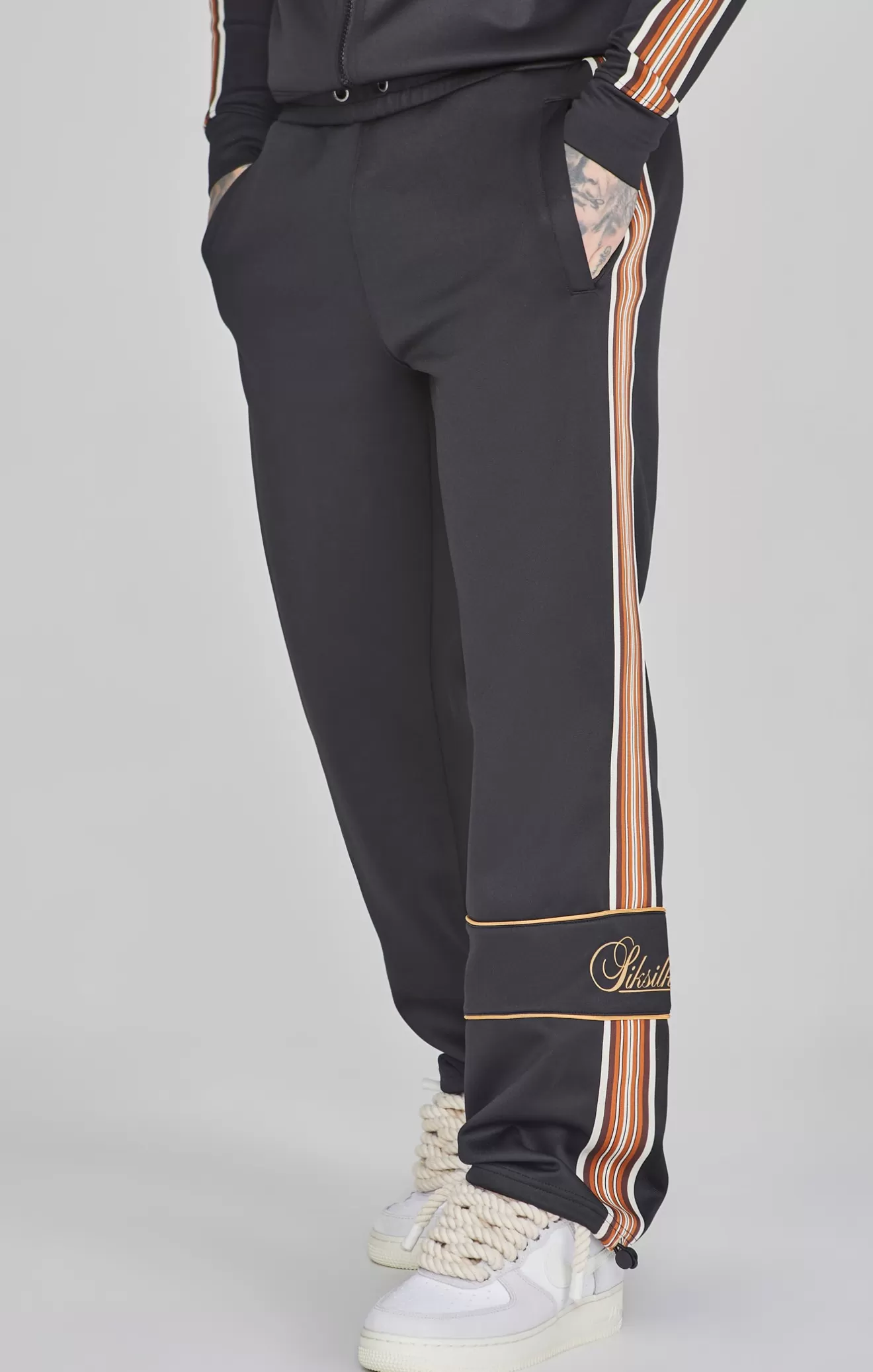 SikSilk Trousers^Black Track Pants