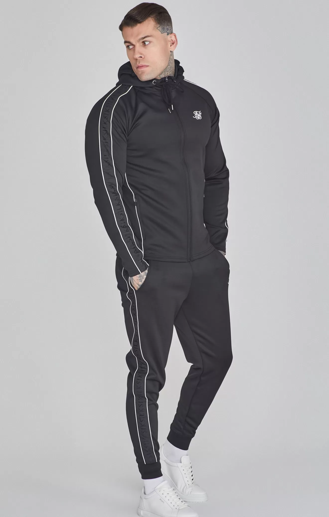 SikSilk Twin Sets^Black Tracksuit