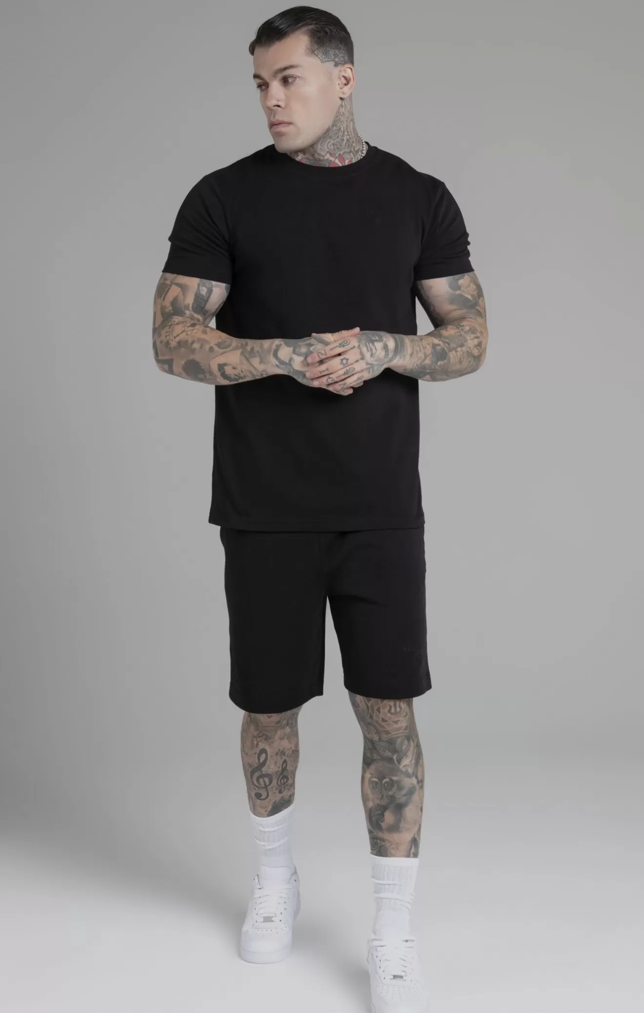 SikSilk Twin Sets^Black T-Shirt and Shorts Set