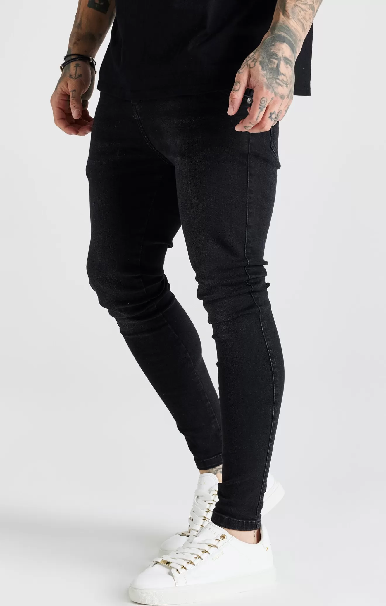 SikSilk Jeans^Black Washed Essential Skinny Jean