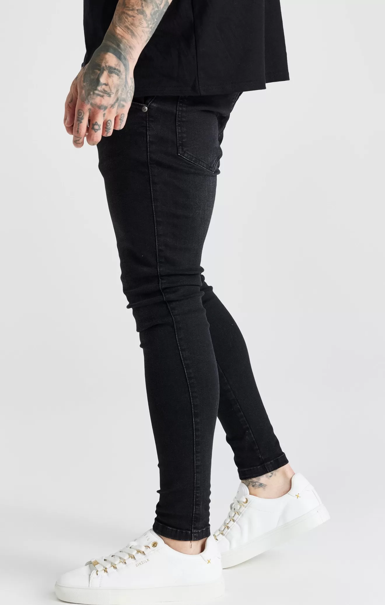 SikSilk Jeans^Black Washed Essential Skinny Jean