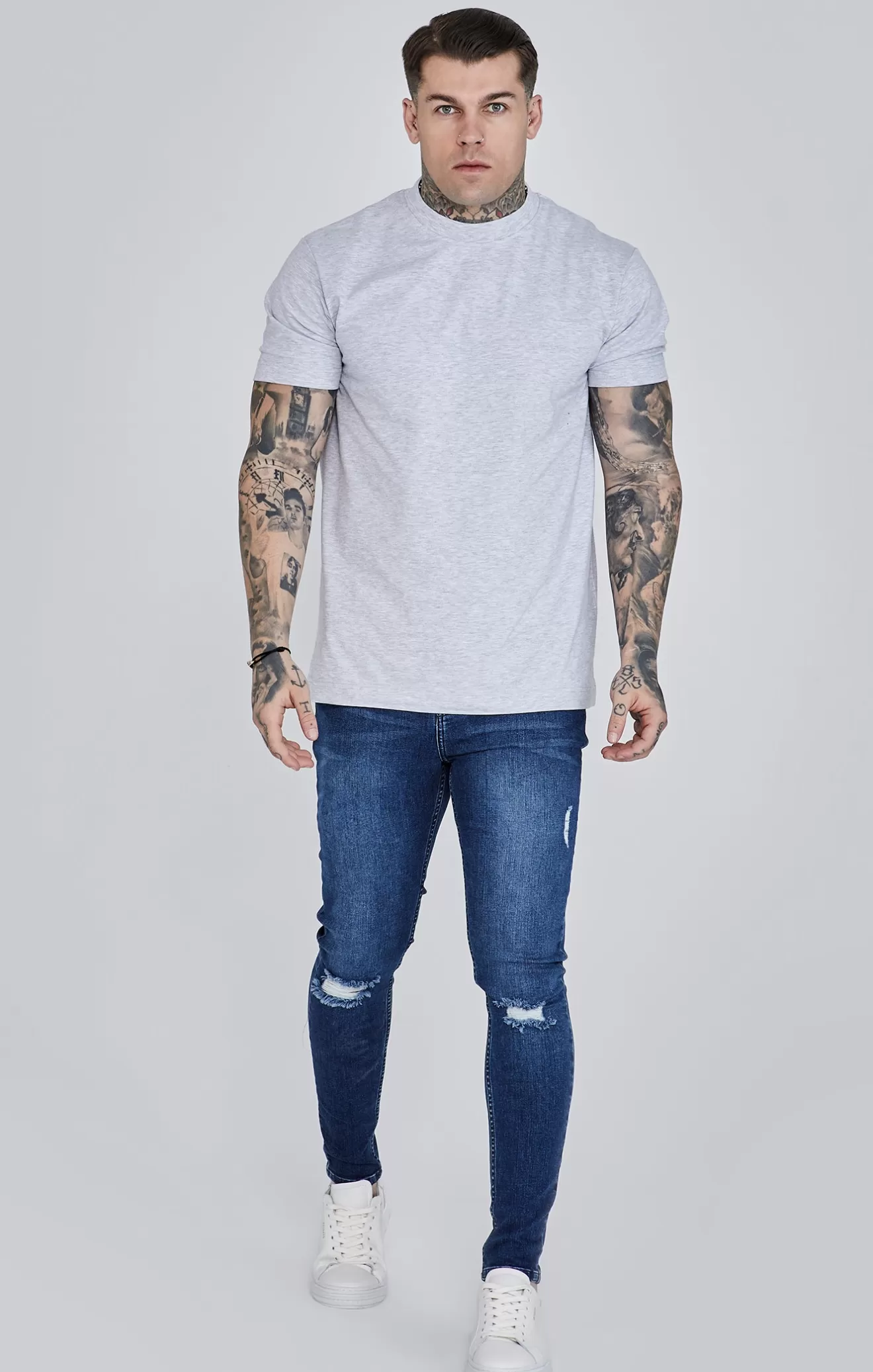 SikSilk Jeans^Blue Distressed Skinny Jeans