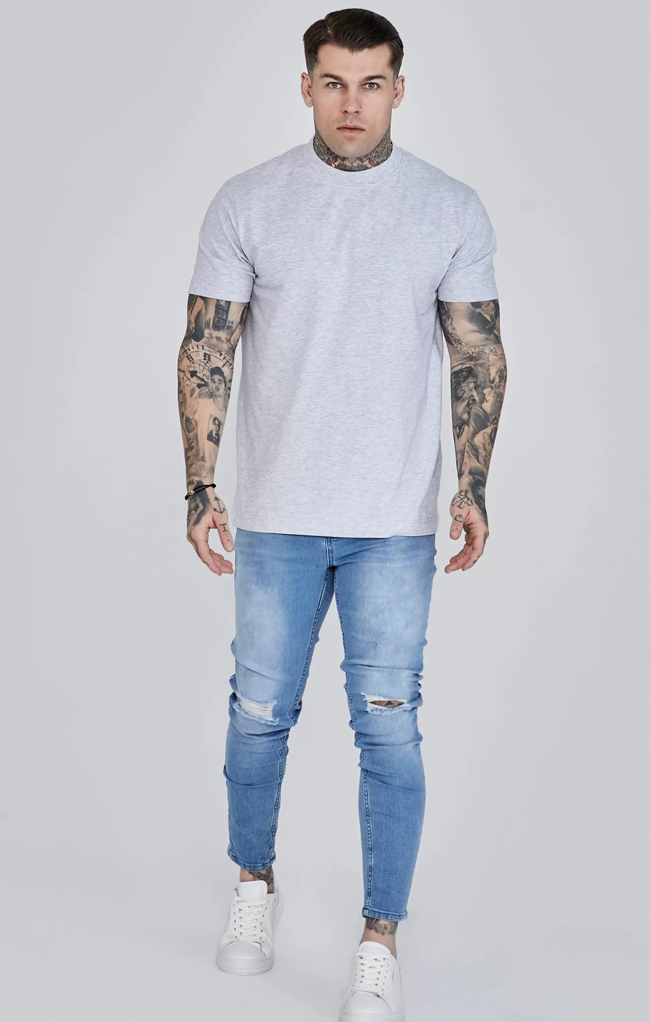 SikSilk Jeans^Blue Distressed Skinny Jeans