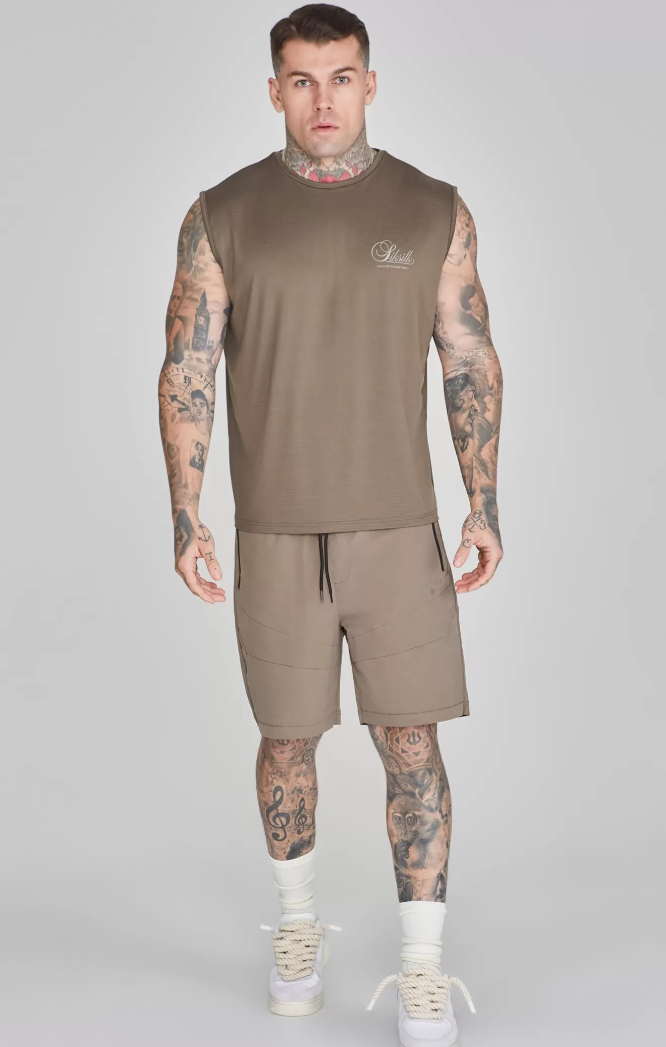 SikSilk Shorts^Brown Cargo Shorts