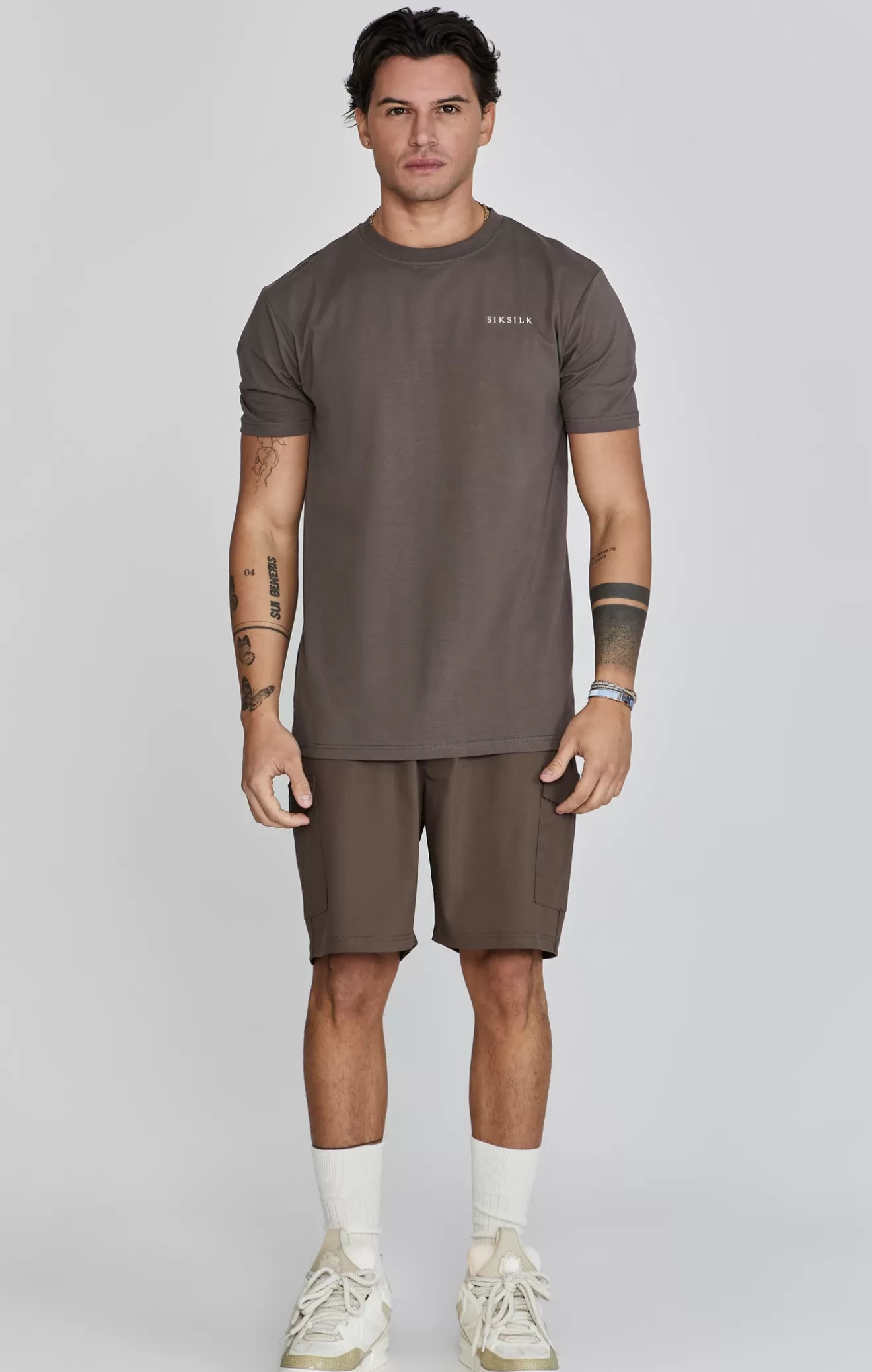 SikSilk Shorts^Brown Cargo Shorts