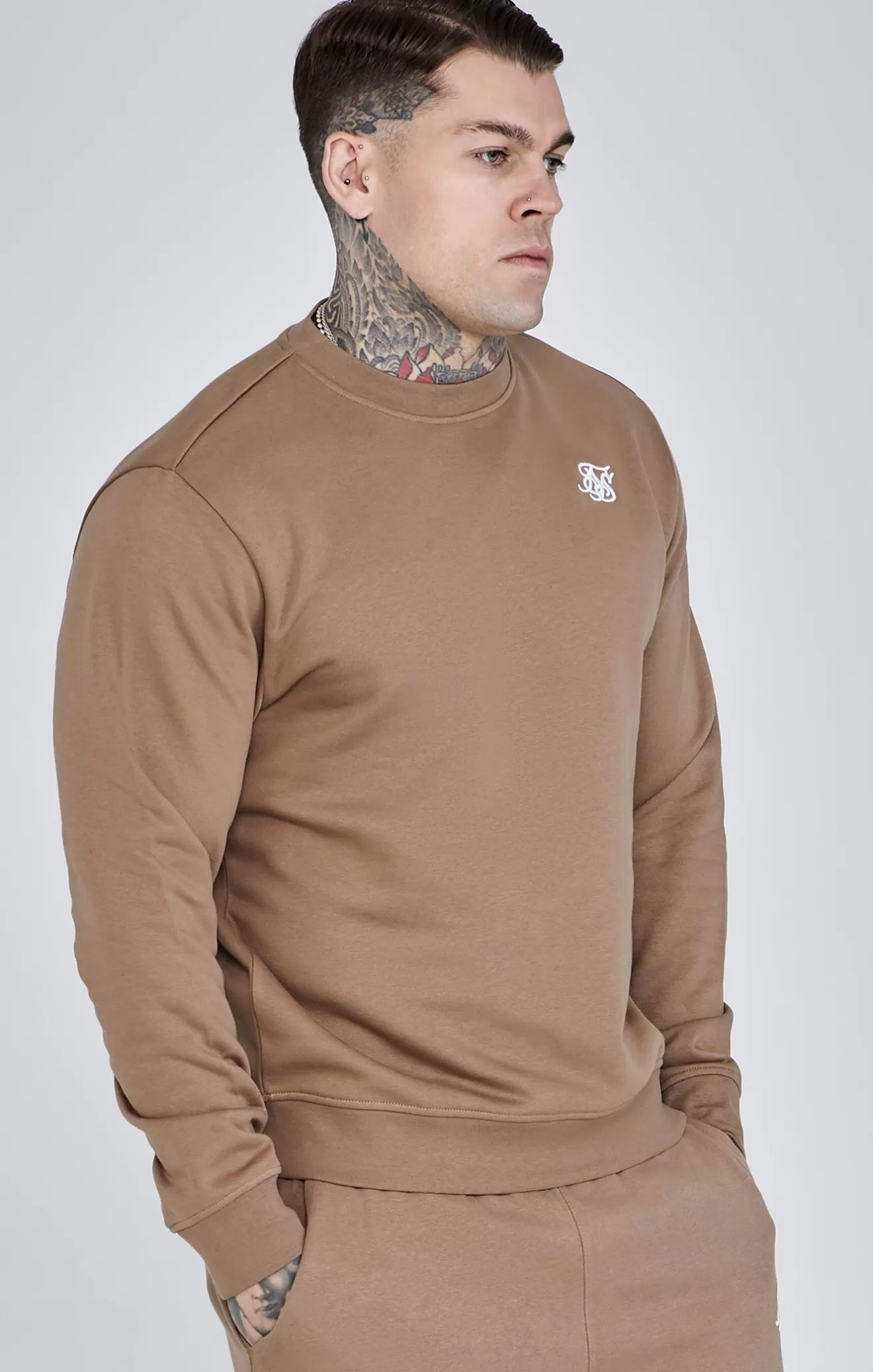 SikSilk Essentials^Brown Essentials Sweater