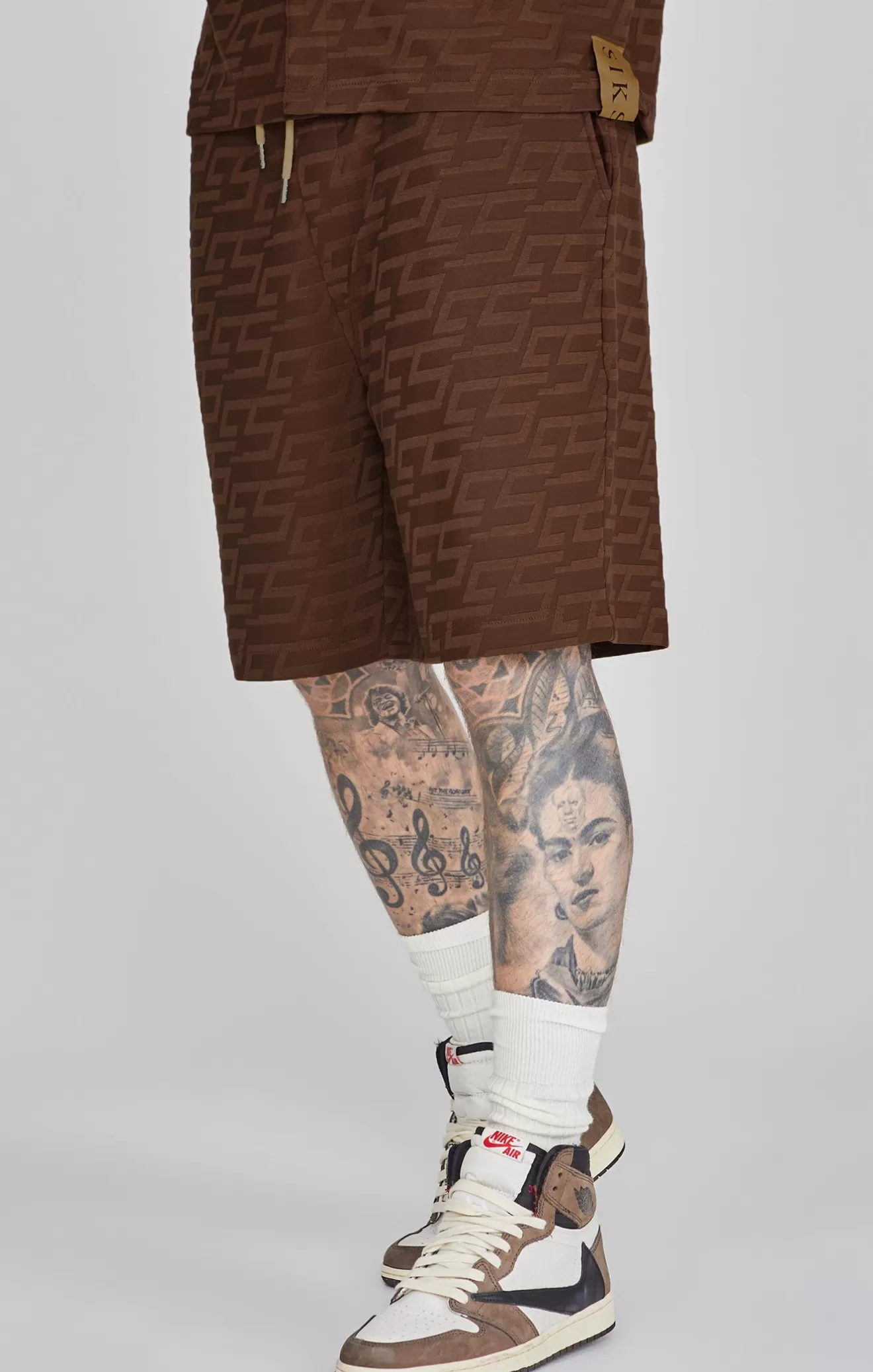 SikSilk Shorts^Brown Towelling Shorts