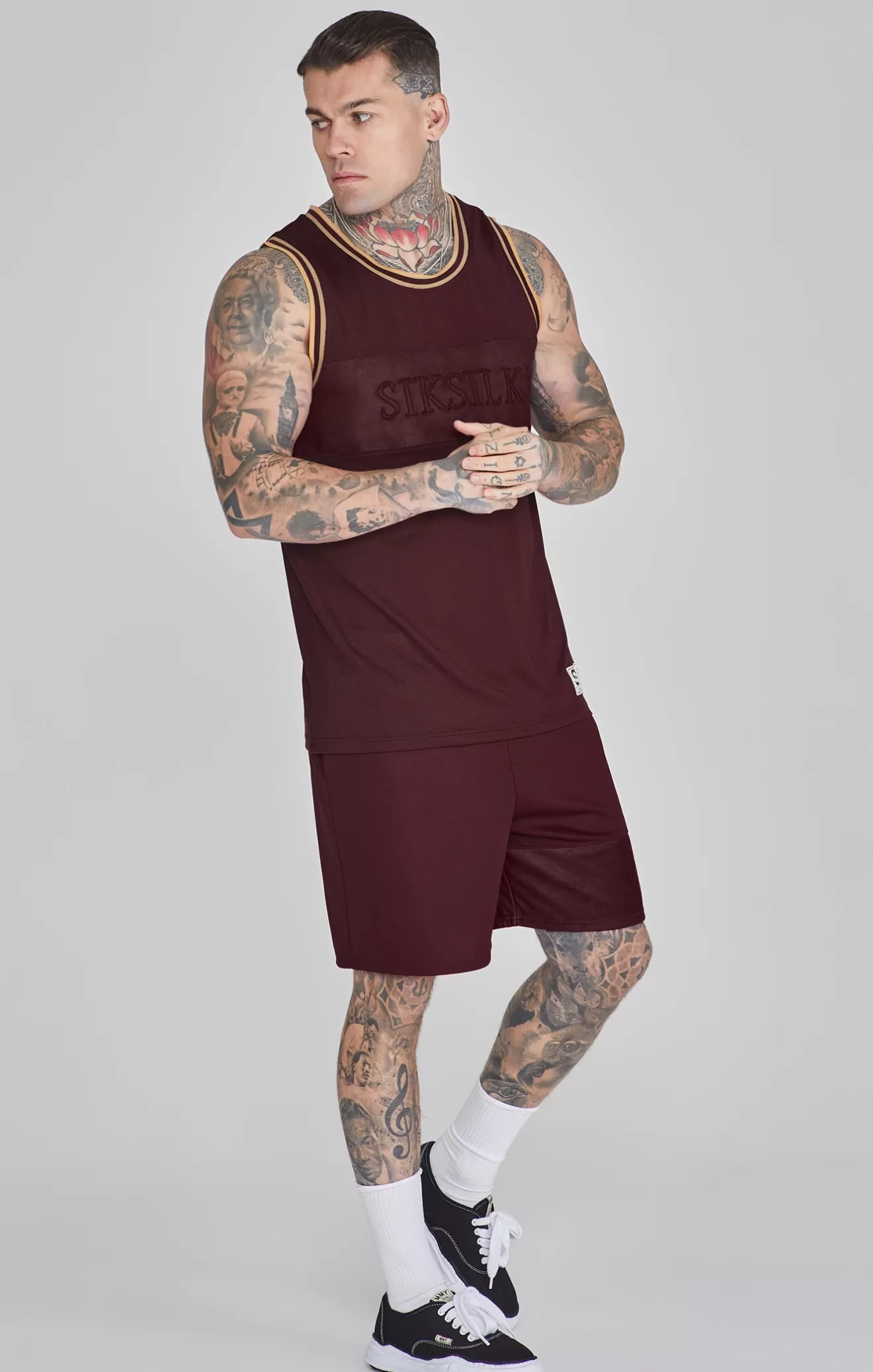 SikSilk Shorts^Burgundy Dynamic Shorts