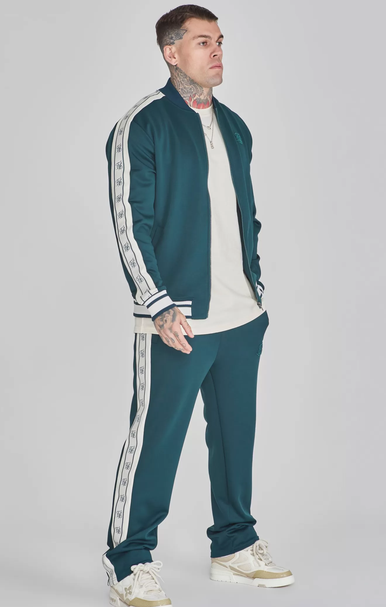 SikSilk Trousers^Green Track Pants