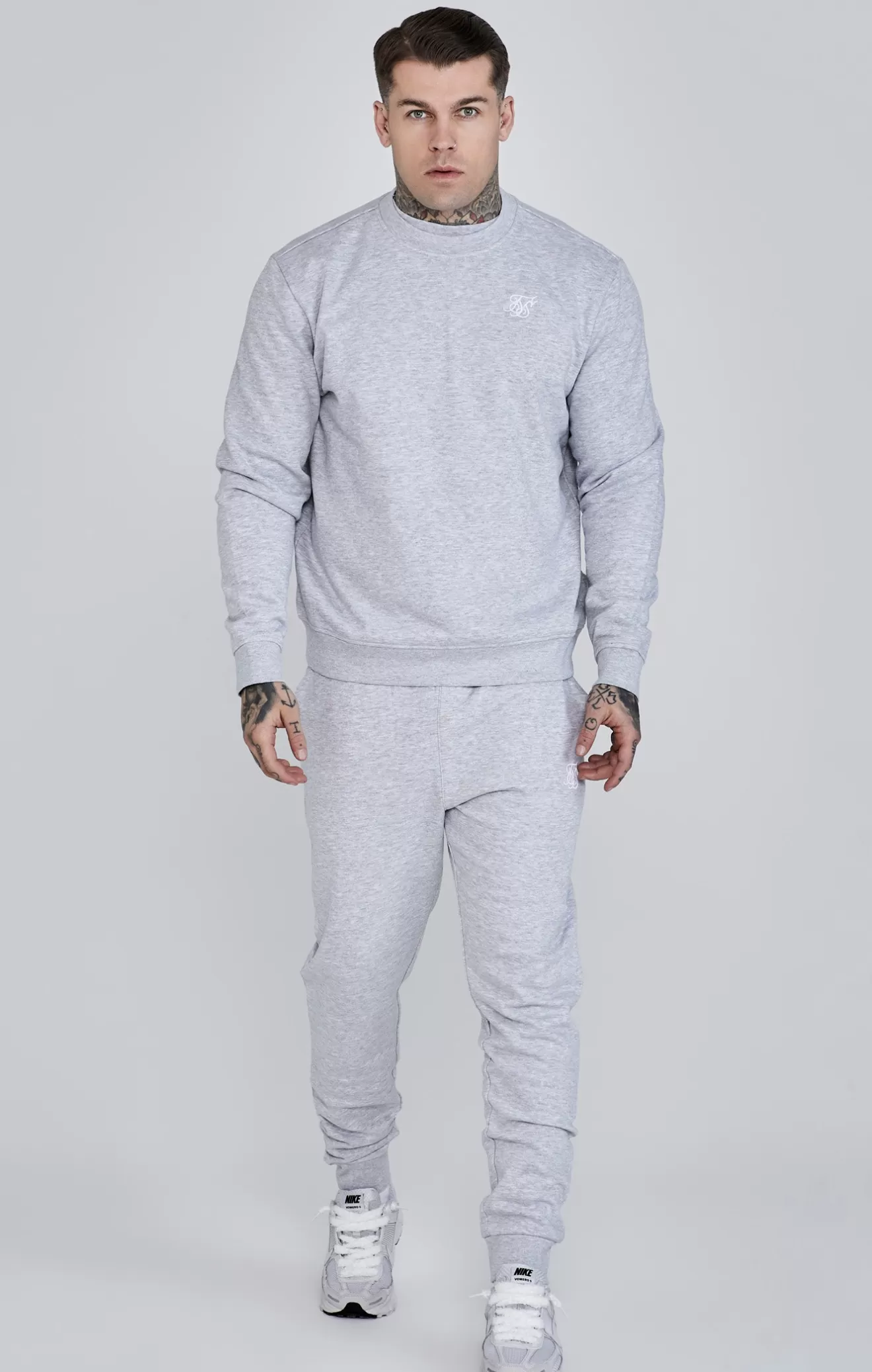 SikSilk Essentials^Grey Marl Essentials Sweater