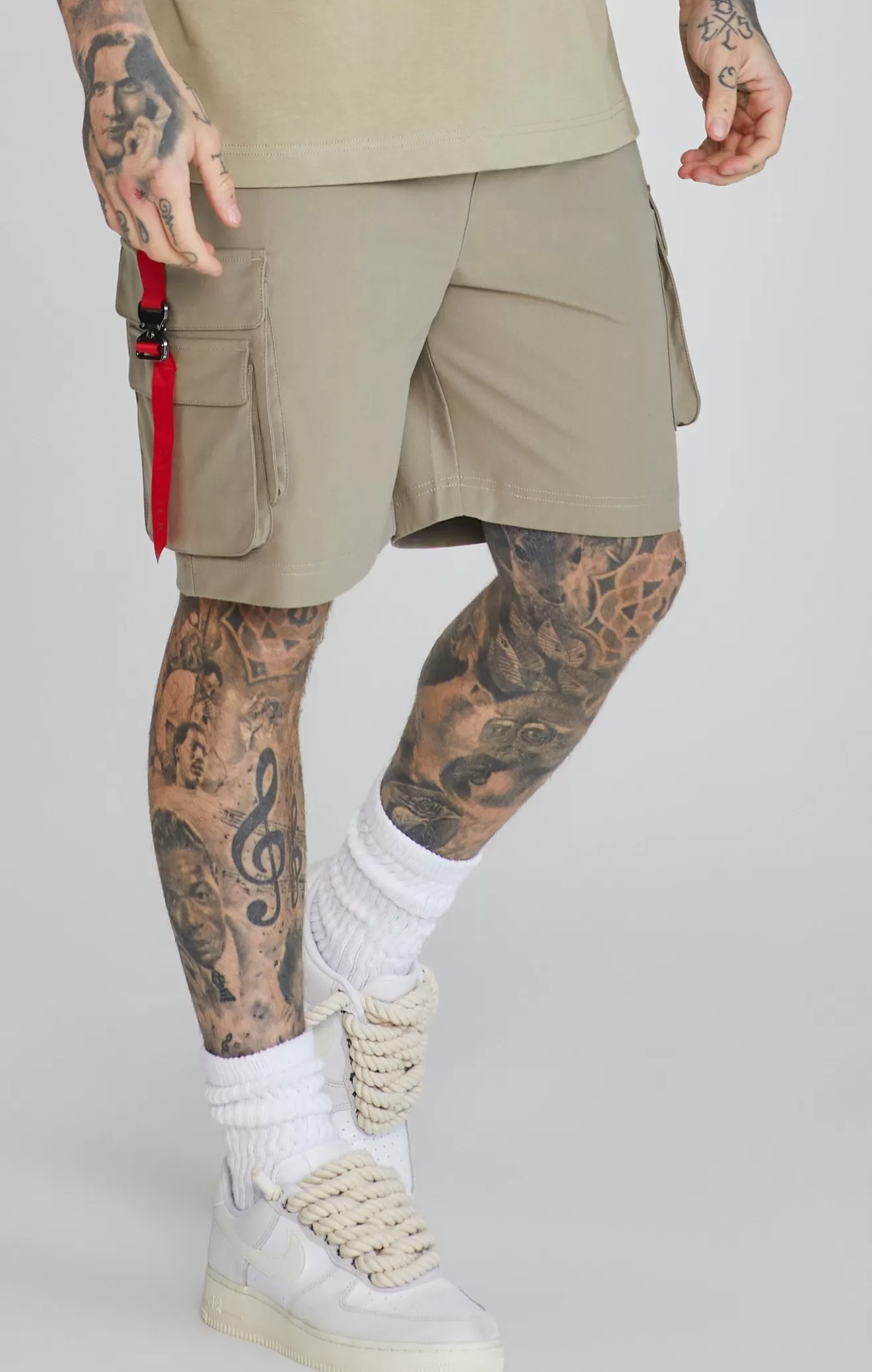 SikSilk Shorts^Khaki Cargo Shorts