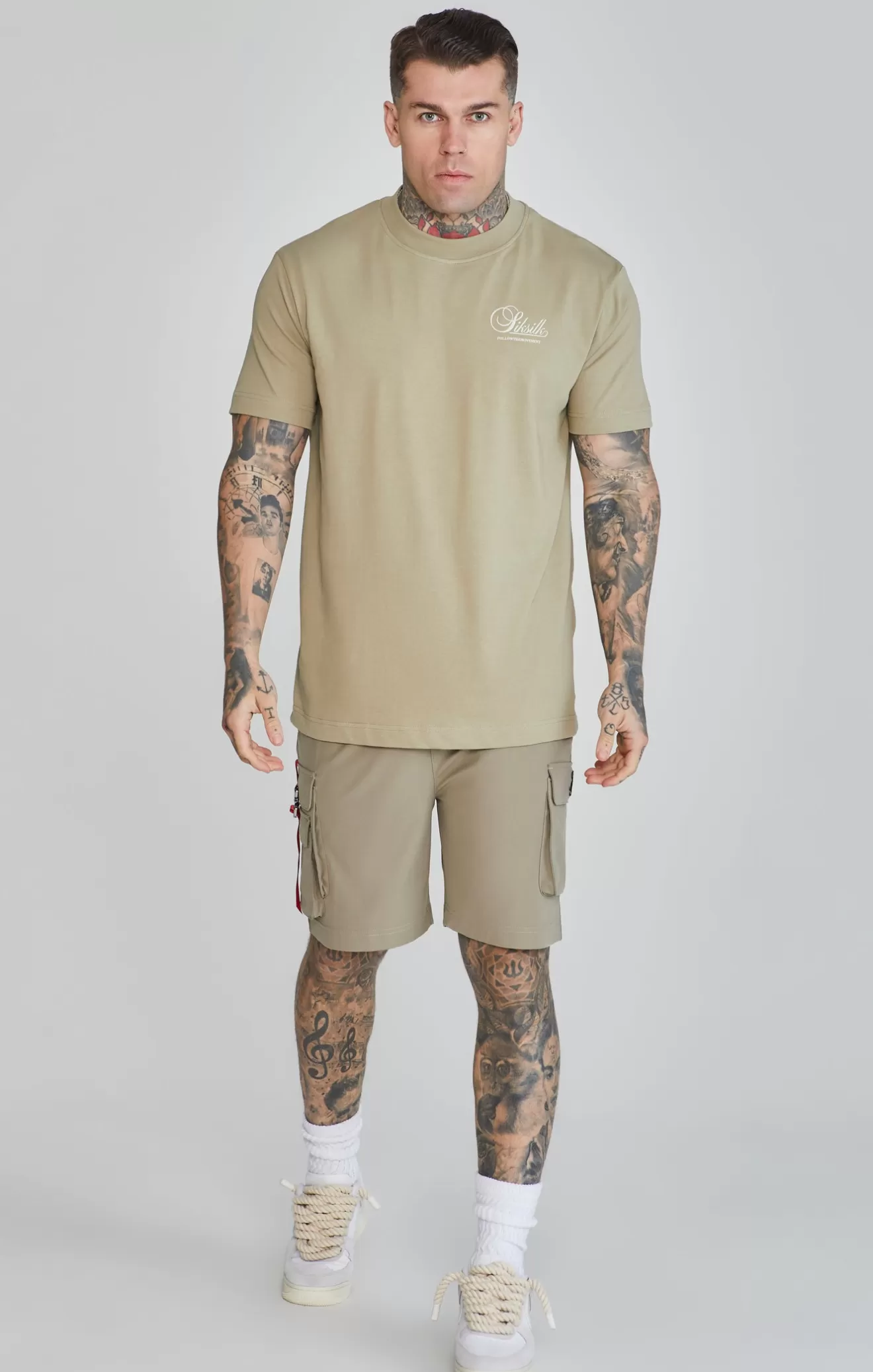 SikSilk Shorts^Khaki Cargo Shorts