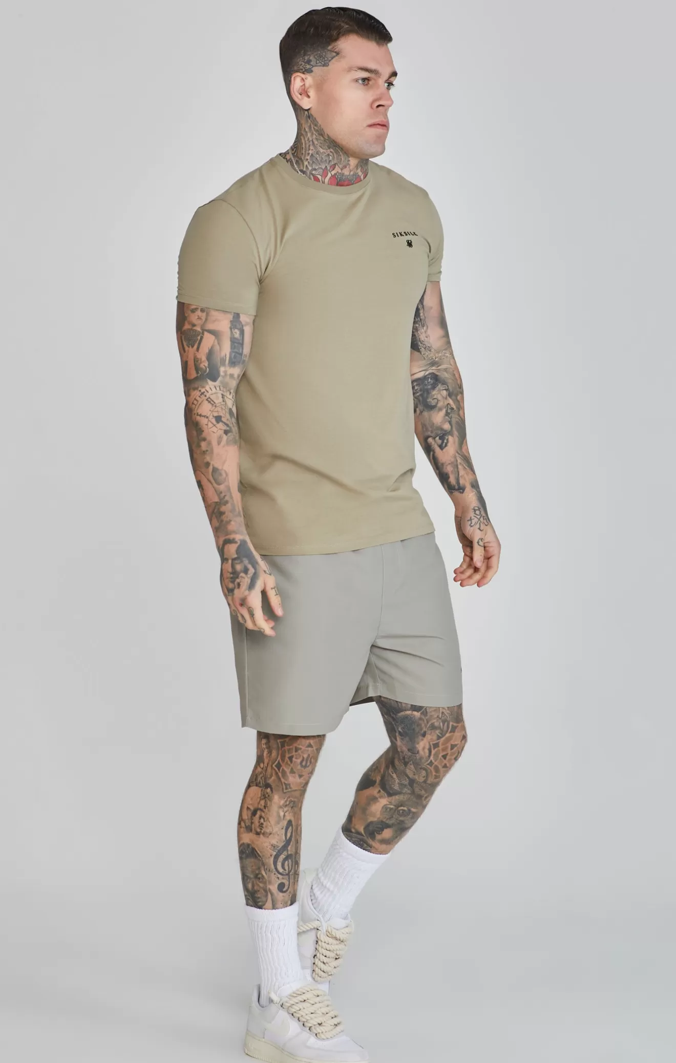 SikSilk Swimwear^Khaki Swim Shorts