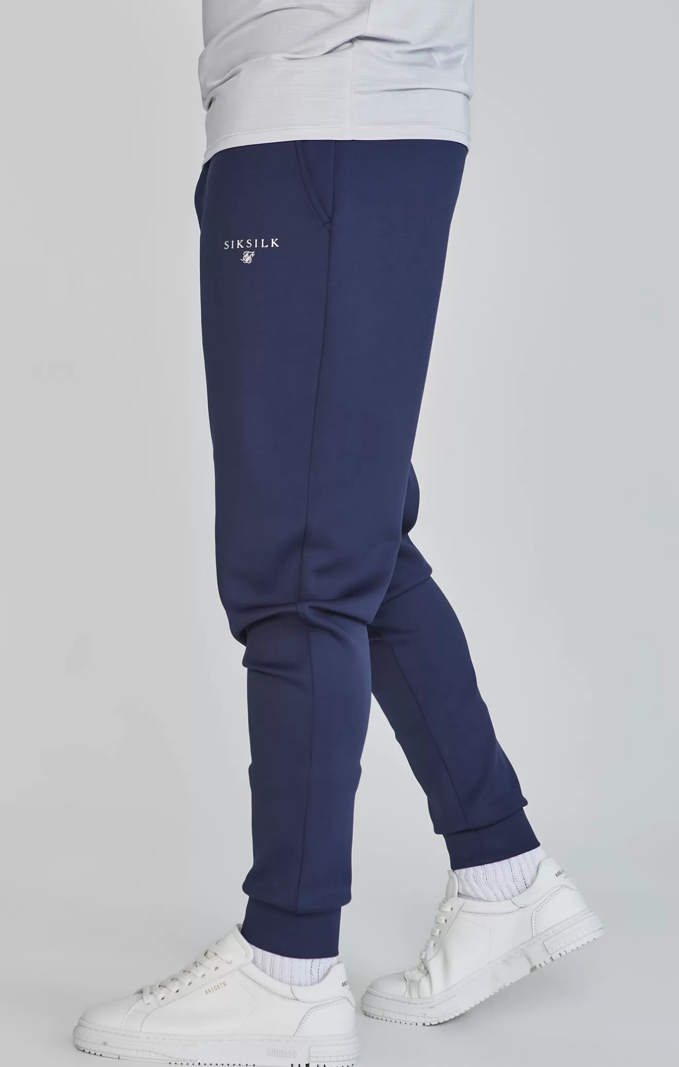 SikSilk Trousers^Navy Essentials Poly Track Pants