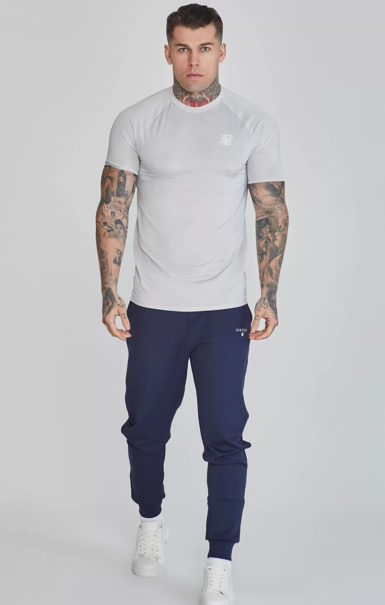 SikSilk Trousers^Navy Essentials Poly Track Pants