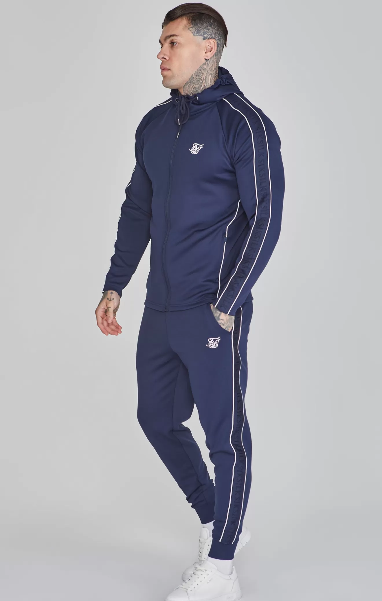 SikSilk Twin Sets^Navy Tracksuit