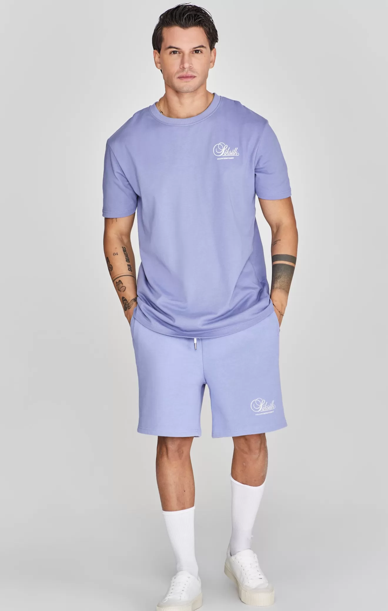 SikSilk Shorts^Purple Logo Shorts