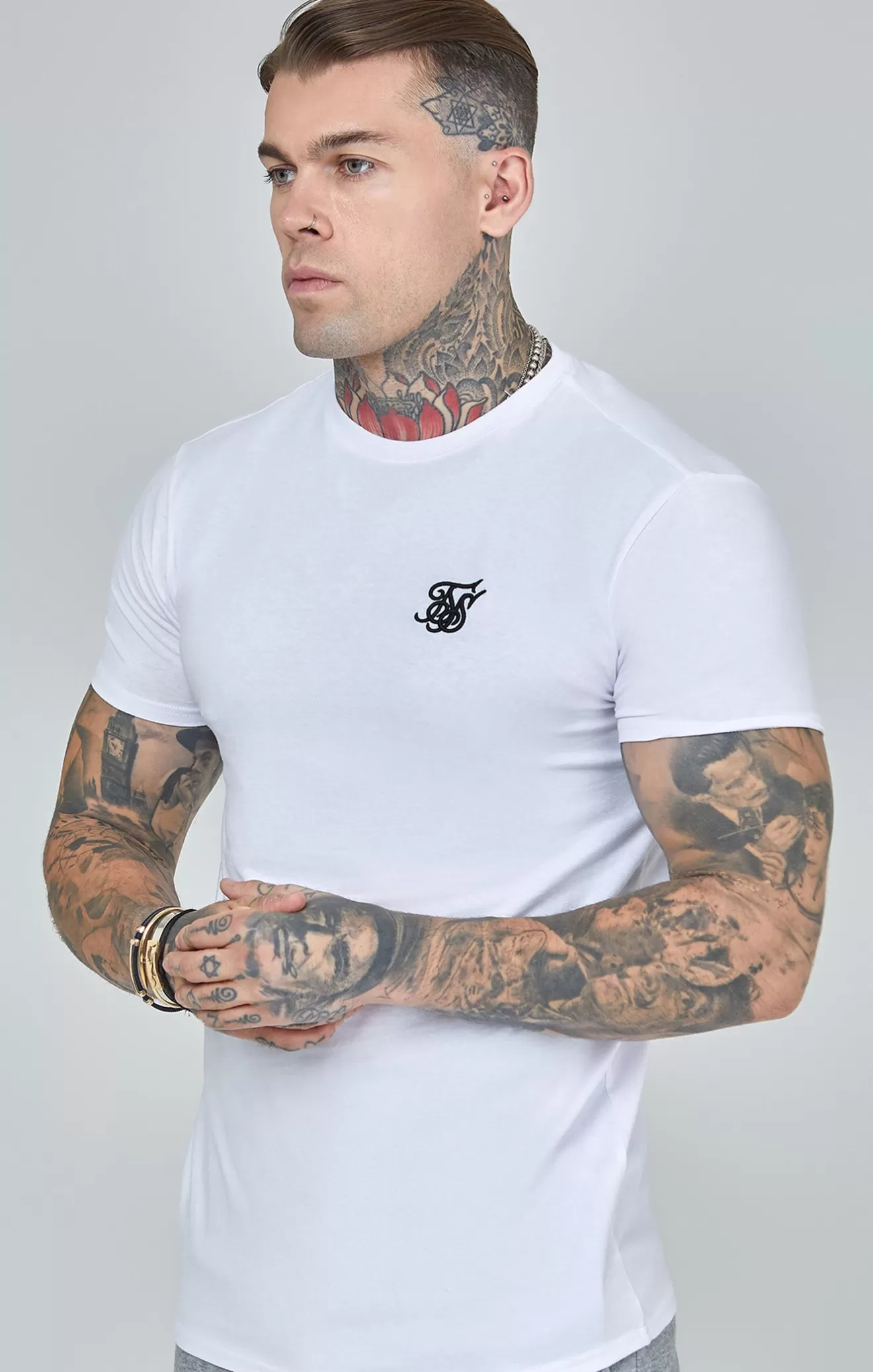 SikSilk T-Shirts^White Essentials T-Shirt